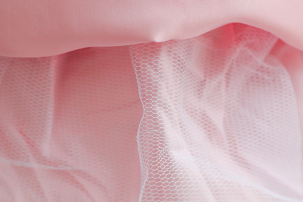 Schattige Prinsessenjurk - Bloemen Patroon - Polyester/Tule - Voor Elk Seizoen