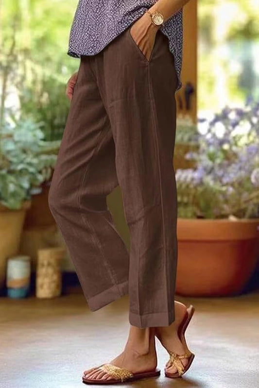 Lichte zomerbroek dames - luchtige comfortabele broek voor warme dagen