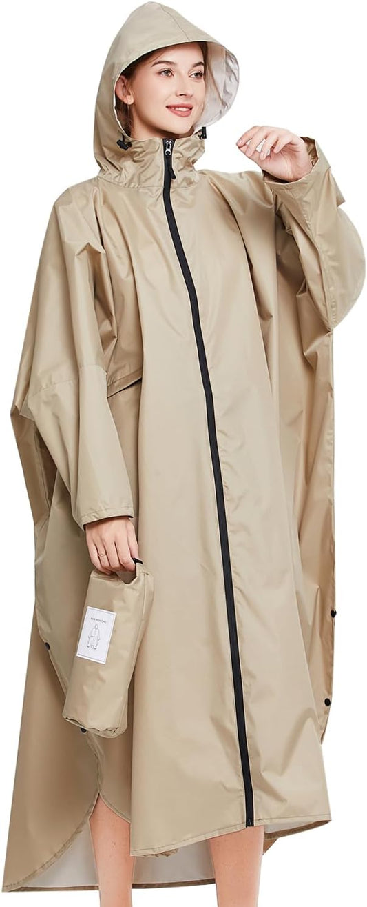 Lange Regenjas Poncho - Waterdicht