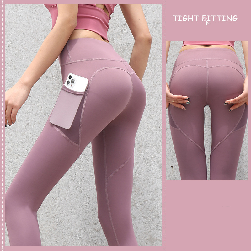 Sport Legging - Dames - Naadloos Ontwerp met Zakken