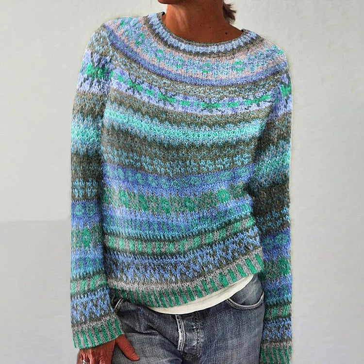 Emma Dames Pullover - Vintage Design met Warme Knusheid