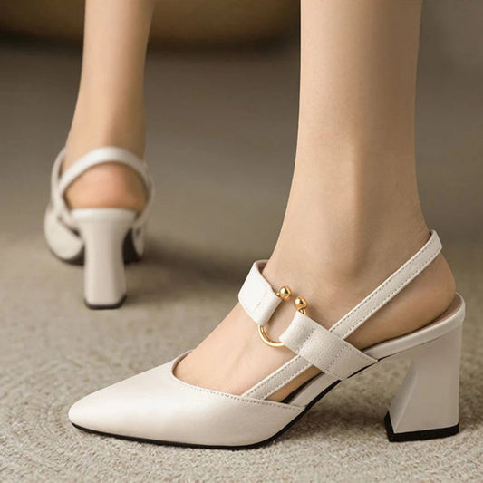 Orthopedische hakken dames beige - elegante comfort hak met ergonomisch voetbed