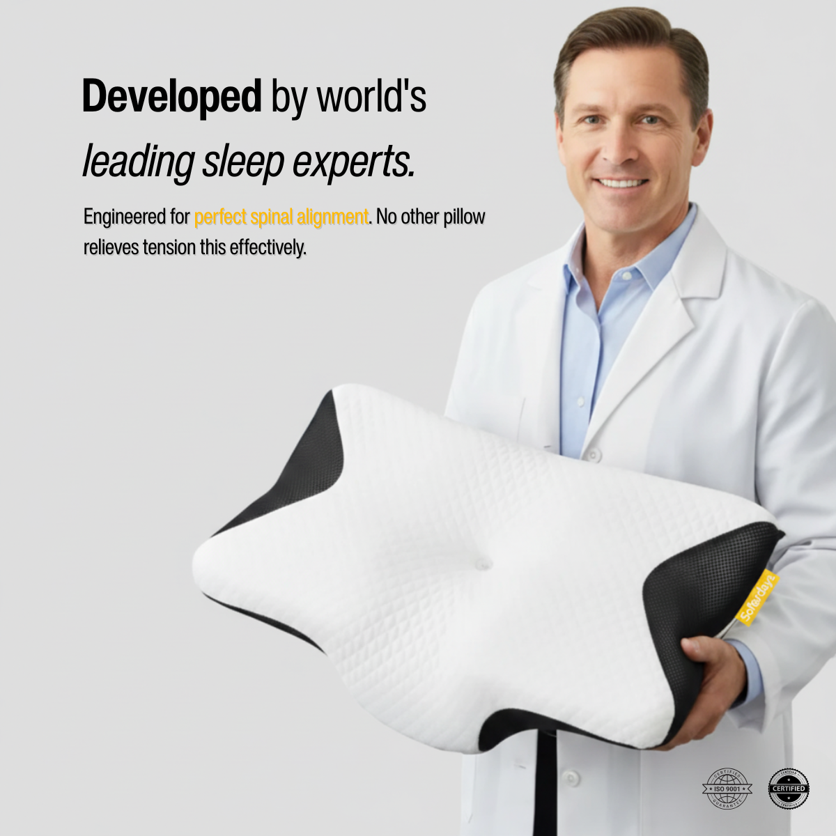 Hoofdkussen van traagschuim vlinderkussen met ergonomische neksteun