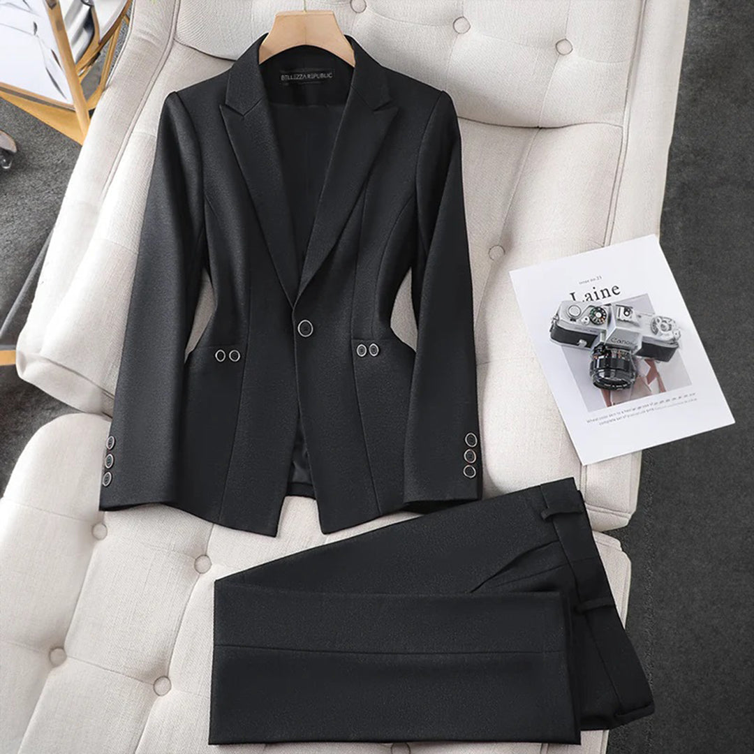 Pantalon & Blazer Set - Dames - Elegante broek & blazer met moderne pasvorm