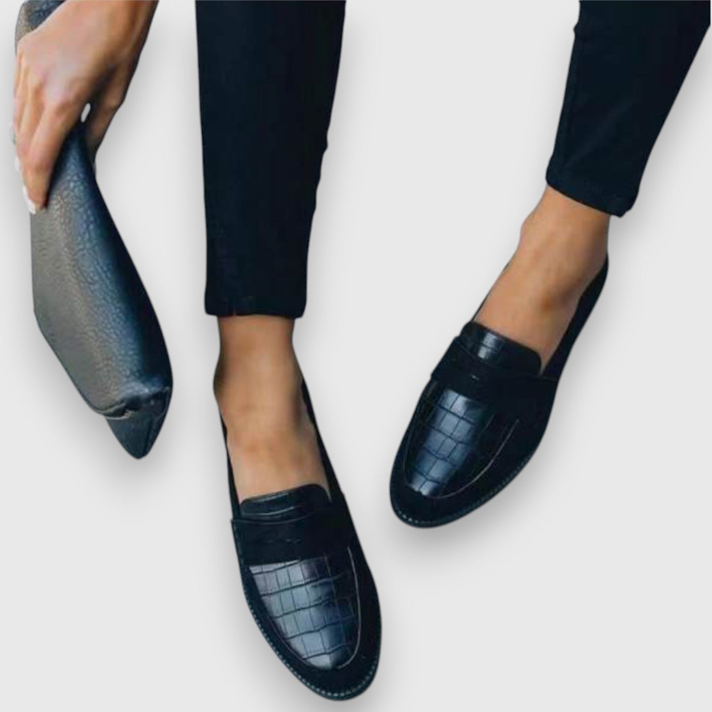Elegante Loafers met Krokodillenstructuur — Comfortabele en Tijdloze Schoenen voor Lente en Zomer