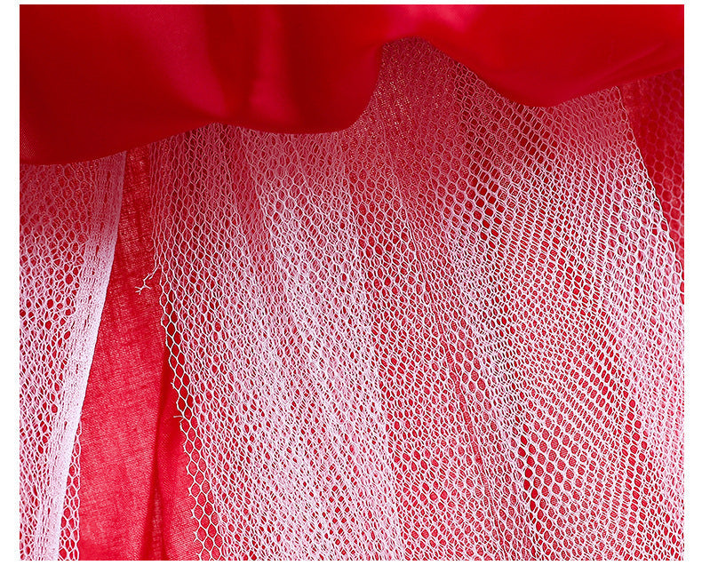 Prinsessenjurk voor Meisjes - Gelaagd - Polyester/Tule - Ronde Hals - Perfect voor Dagelijks en Feestjes