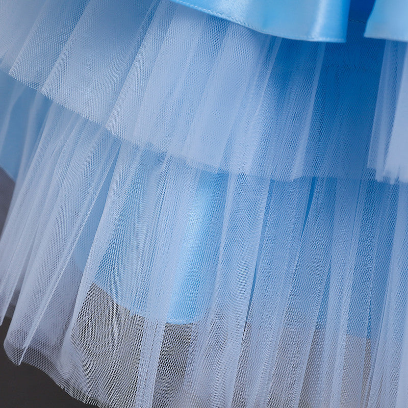 Meisjes Feestjurk - Strikmotief - Mouwloos - V-Hals - Polyester/Tule - Voor Alle Seizoenen