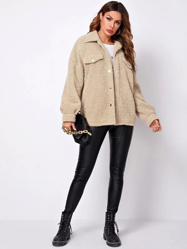 Kina Teddy Jas - Zachte Warmte en Stijl voor Koude Dagen