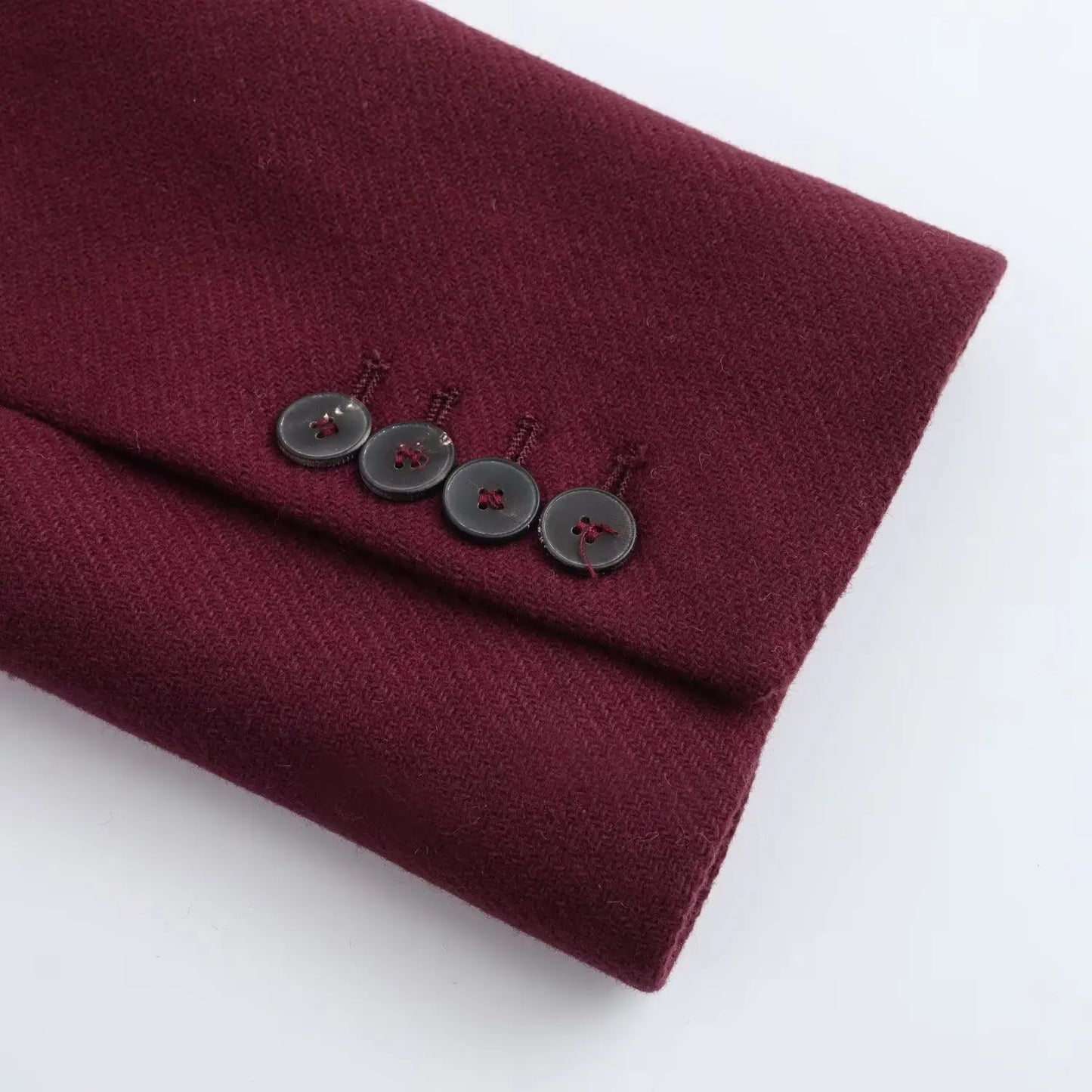 Dubbele Mantel Dames - Tricot - Kersenrood & Oxblood - Winter Chic