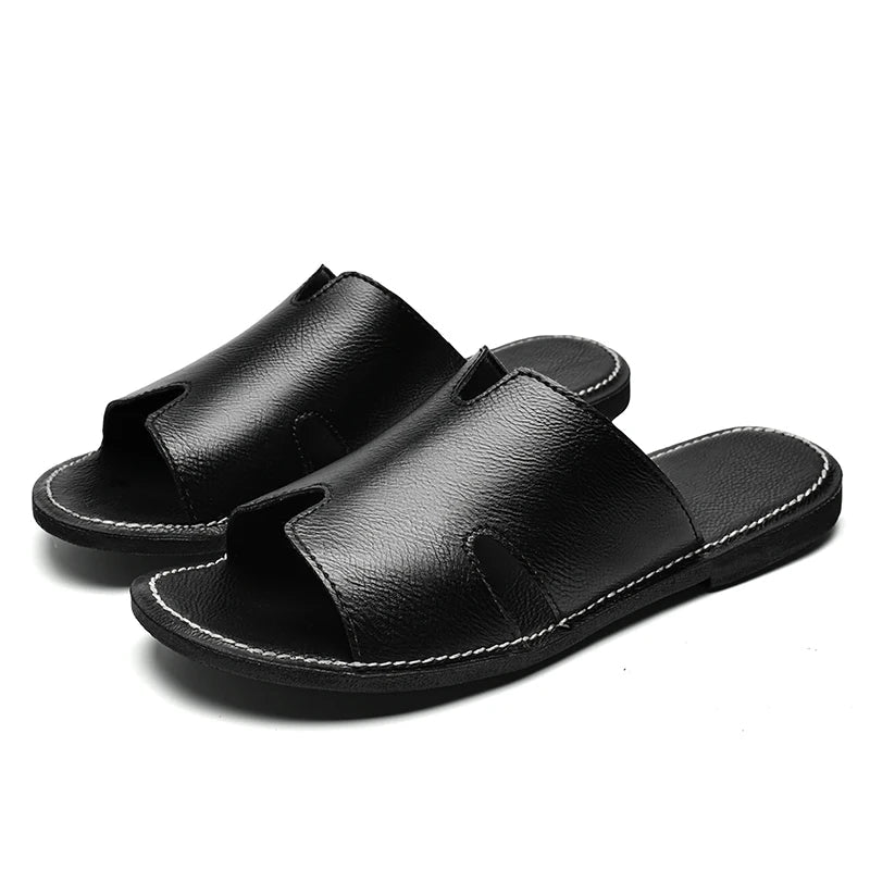 Heren Slipper van Leer met Comfortabele Zool - Delmar Slide