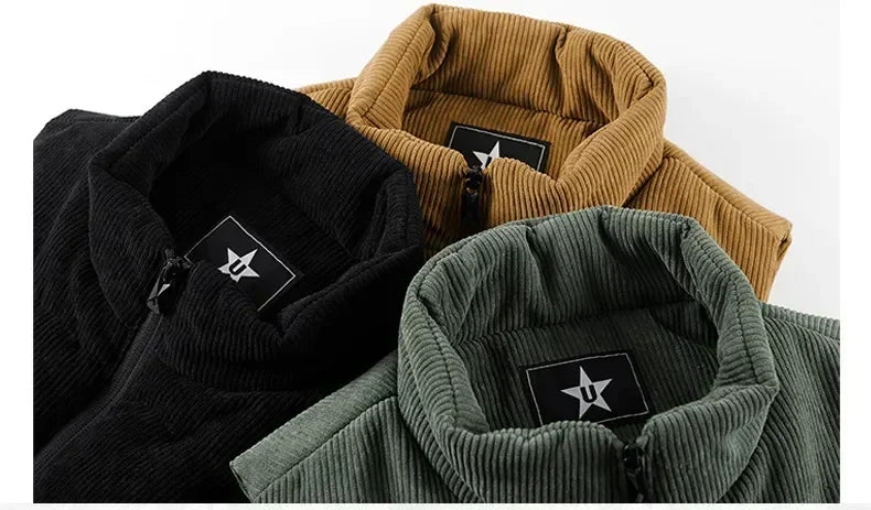 Heren Corduroy Bodywarmer - Warme Fleecevoering - Casual & Outdoor Stijl