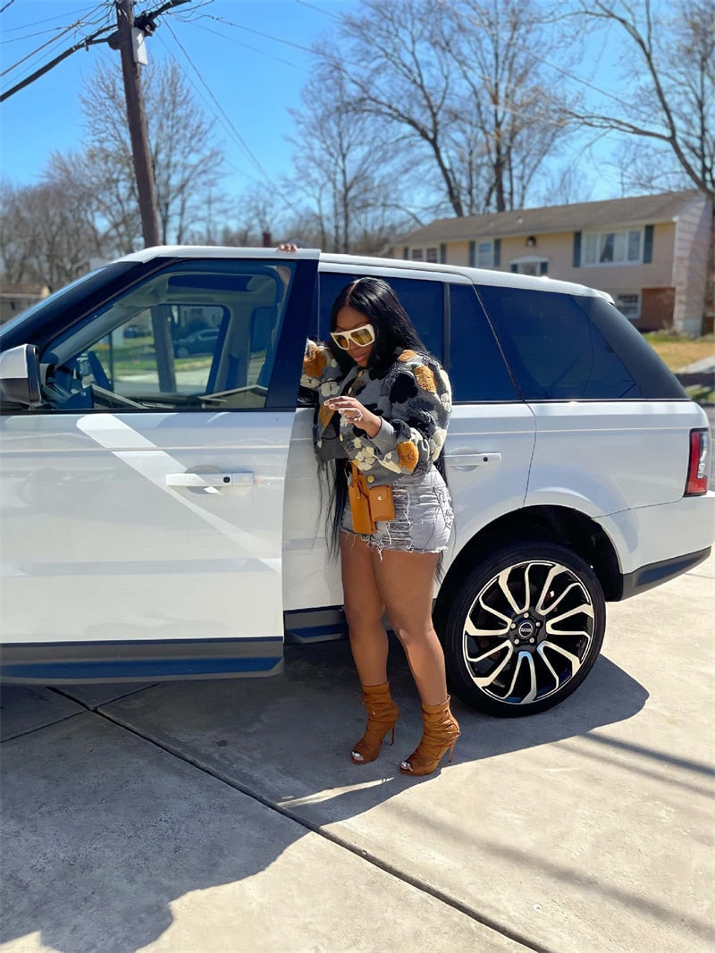 Amelia - Floral Vintage Dames Jas - Multikleur - Hoogwaardig Polyester