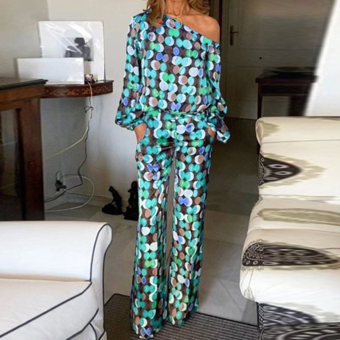 Tweedelige Set - Alle Seizoenen - Comfortabel en Duurzaam - Voor Casual en Formele Gelegenheden met Print