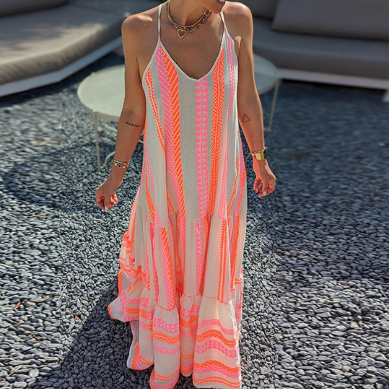 Mouwloze Zomerjurk - Duurzaam Materiaal - Trendy Stijl - Veelzijdig en Makkelijk te Onderhouden