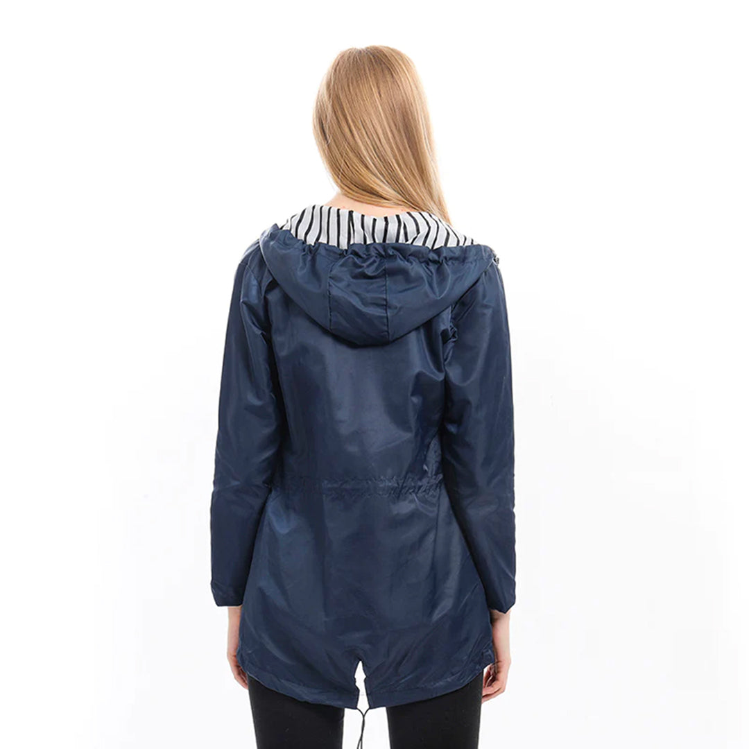 Regenjas - Dames - Lange, Waterdichte Parka jas met Capuchon - Elegant, Comfortabel en Ademend