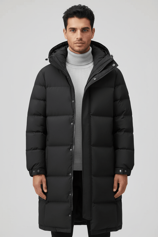 Trenchcoat heren met capuchon geïsoleerd