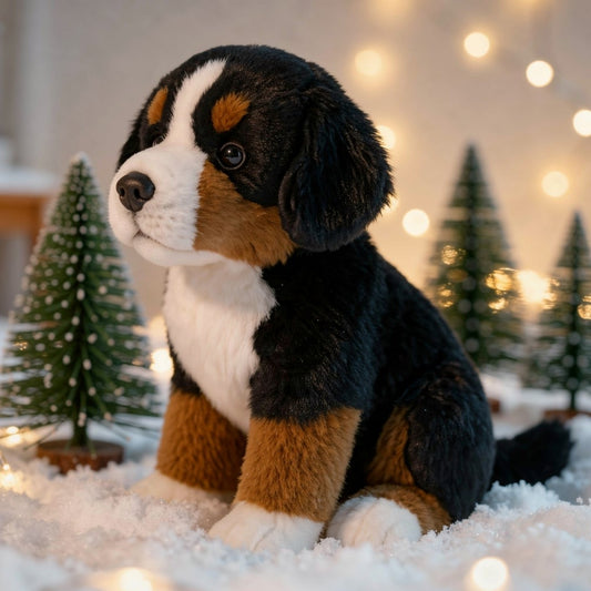 Realistische Berner Sennen knuffel van 23 cm - beeld 2