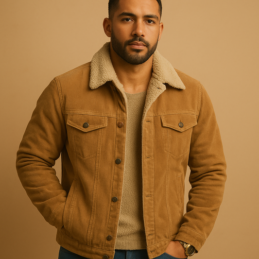 Heren corduroy jas met moderne pasvorm