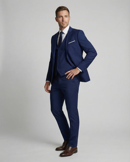 Driedelig herenkostuum met colbert, gilet en pantalon - beeld 2