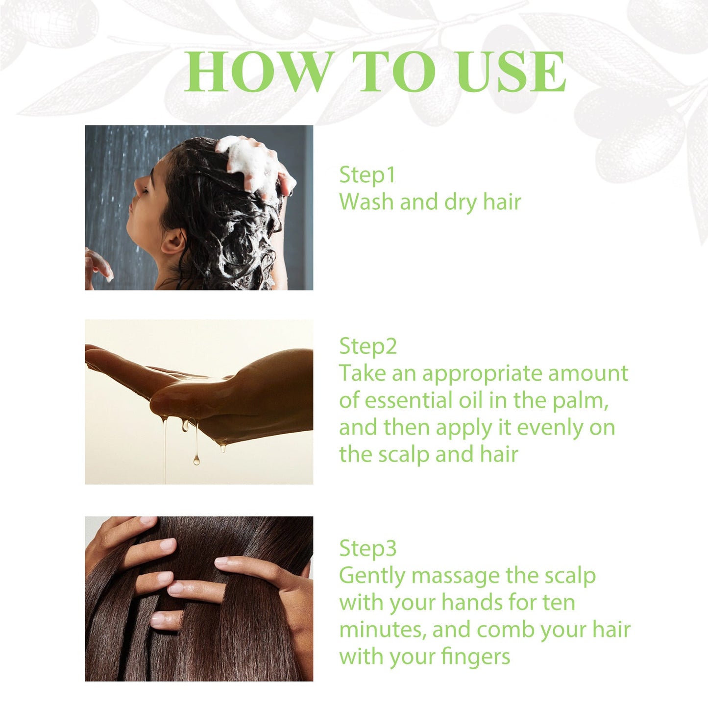 Haarolie met essentiële rozemarijnolie voor haargroei en haarherstel