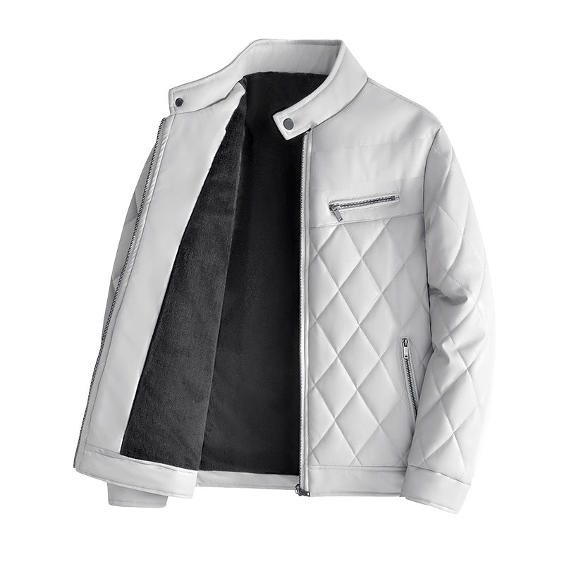 Leren Jack - Heren - Stijlvol met Warme Fleece Voering - Ideaal voor Koude Dagen en Casual Outfits