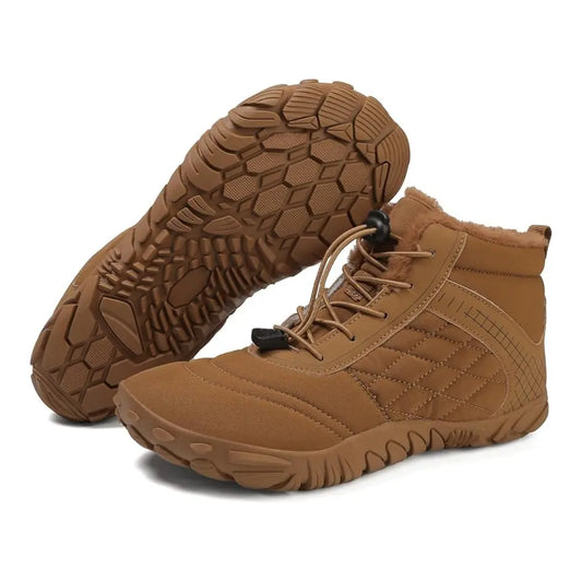 Unisex barefoot winterschoenen met elastische veters en brede neus