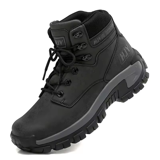 Hoge wandelschoenen voor heren met profielzool en gevoerde kraag