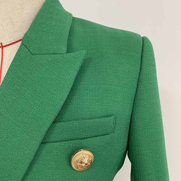 Blazer voor Dames - Groen - Stijlvolle en Comfortabele Pasvorm in Hoogwaardige Stof