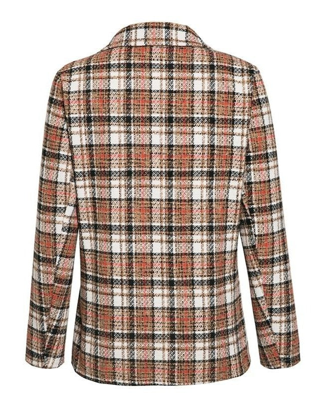 Blazer - Dames - Elegante geruite stijl met comfortabele pasvorm