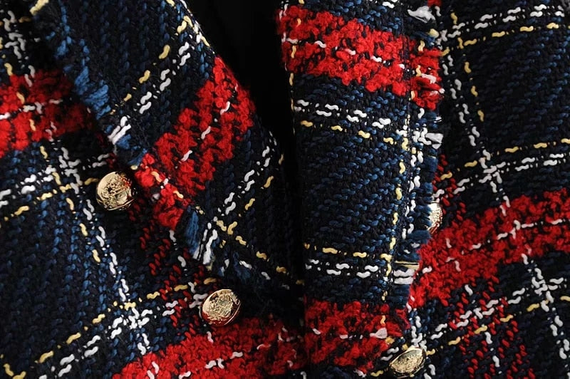 Blazer - Dames - Stijlvolle Blazer ruitprint en moderne pasvorm