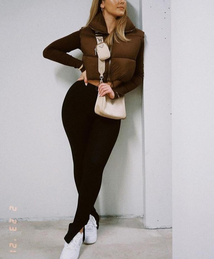 Cropped Bodywarmer Dames – Lichtgewicht, Warm & Verstelbaar – Perfect voor Elk Seizoen - Katoen - Licht en Warm