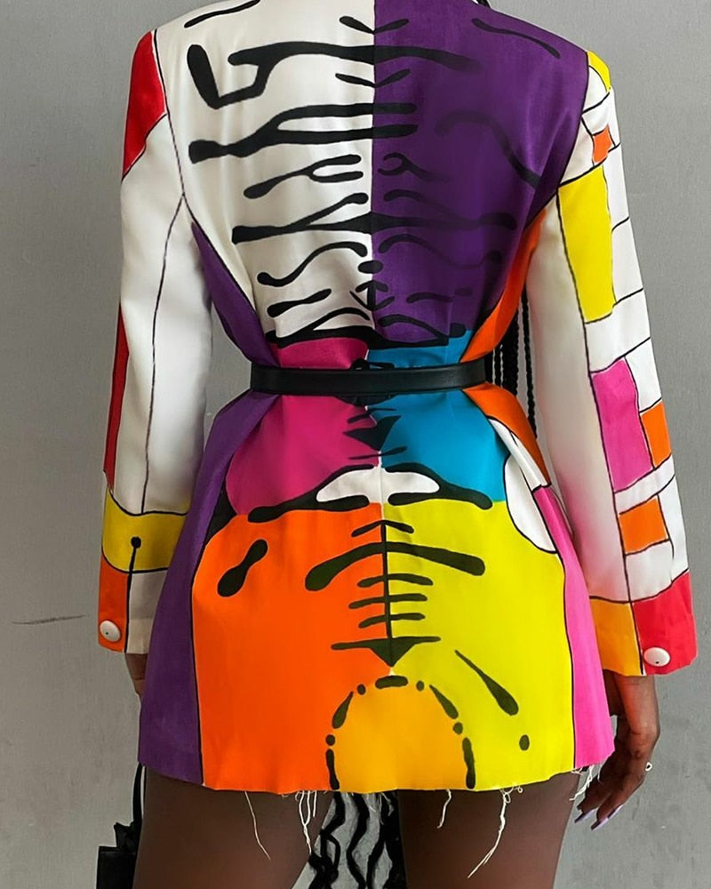 Abstract Blazer - Dames - Stijlvolle en moderne pasvorm van hoogwaardig materiaal
