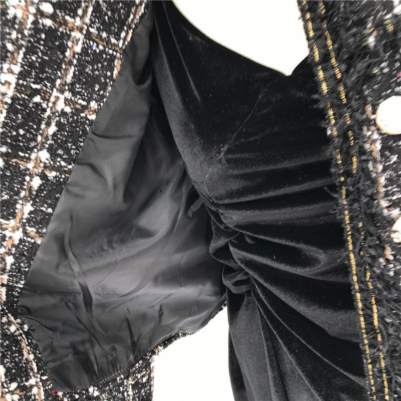 Tweed Jas - Dames - Elegante Jas Met Slim Fit en Klassieke Stijl