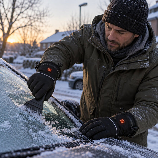 Verwarmde winterhandschoenen met knop voor 3 warmtestanden - beeld 2