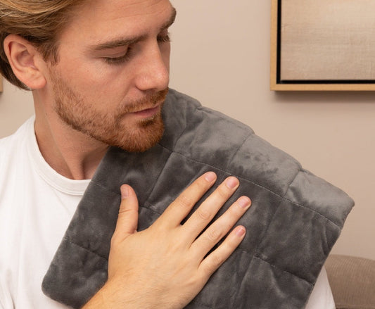 Verzwaard warmtekussen van 60 x 30 cm, doorgestikt in vakken - beeld 2