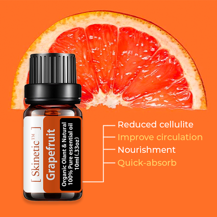 Ontdek de wonderen van Skinetic™ Grapefruit Anti-Cellulite Essentiële Olie: Uw ultieme oplossing voor cellulitis