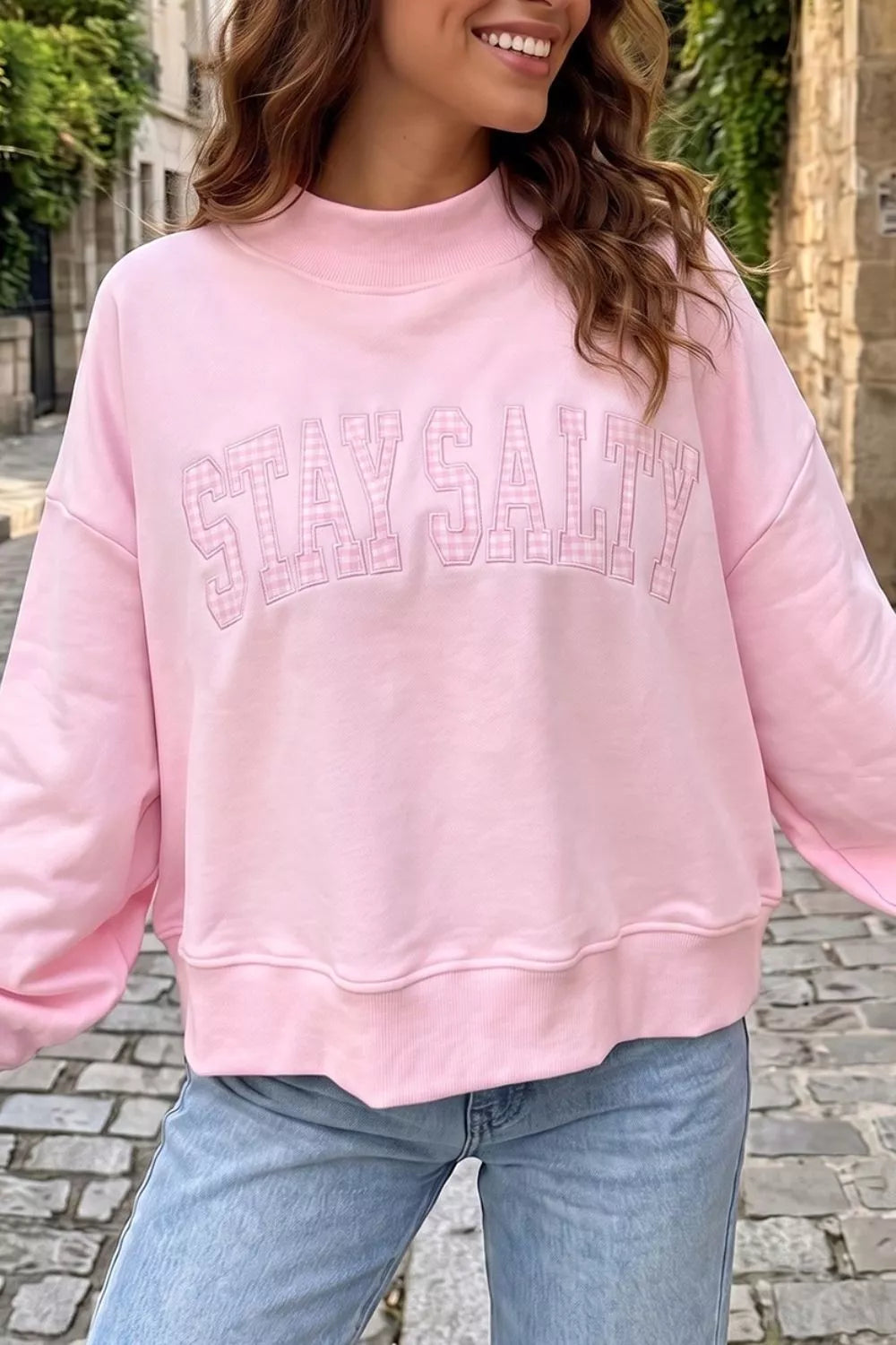 Sweater dames met borduursel