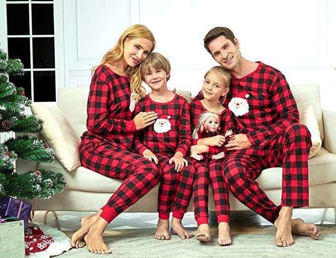 Rode Kerst Ouderkind Pyjama Sets - Comfortabele Homewear voor Gezinnen - Perfect voor de Feestdagen