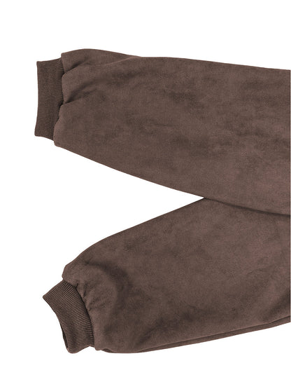 Cropped bomberjack dames in zachte koffiebruine suèdelook