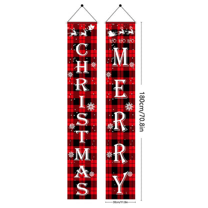 Xmas Deurdecoratie - Festieve Houten Wandversiering voor Kerstmis