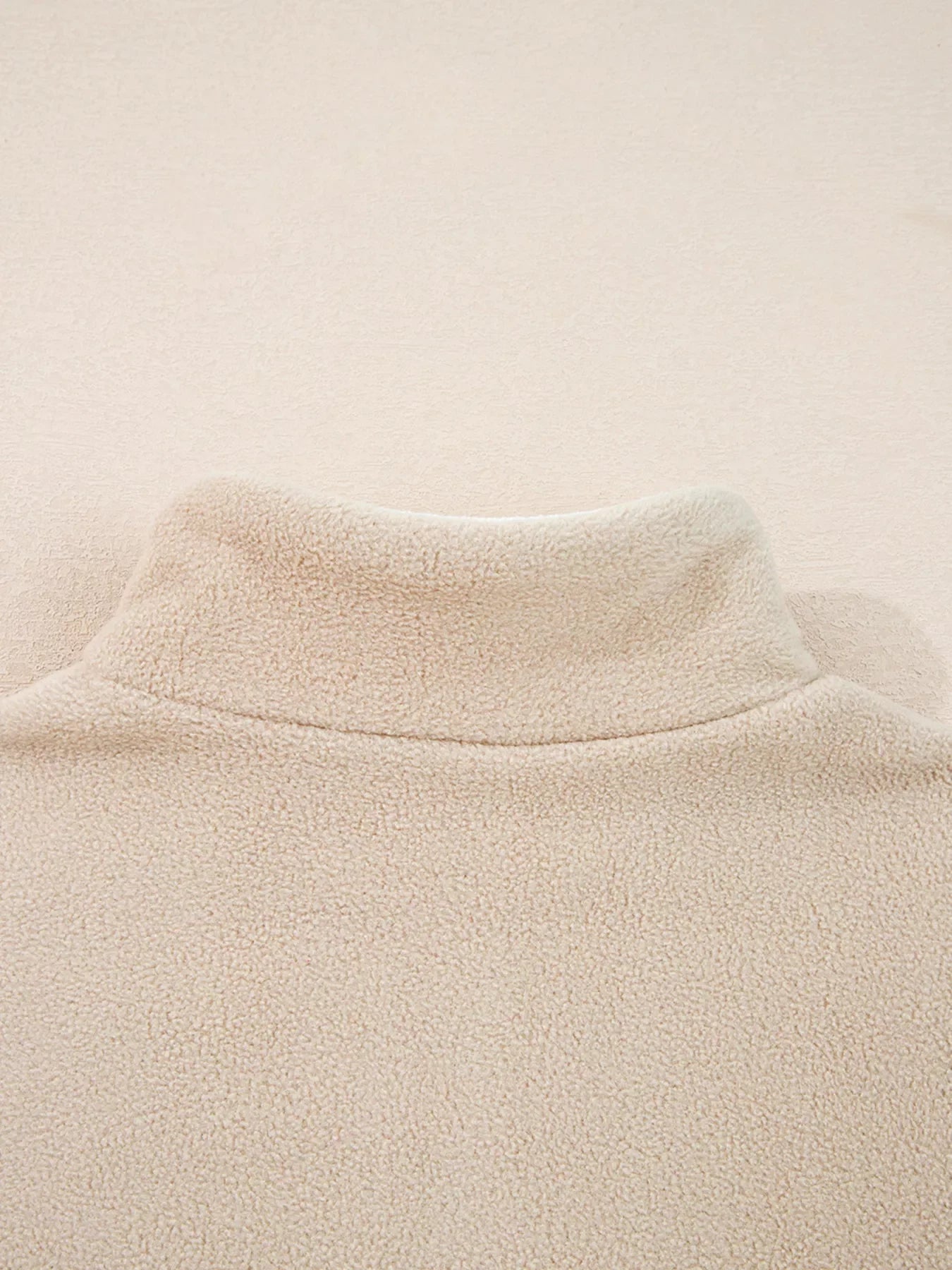 Fleece trui dames met halve rits - detailfoto