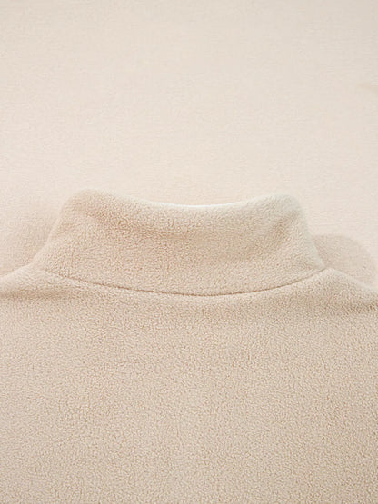 Fleece trui dames met halve rits - detailfoto