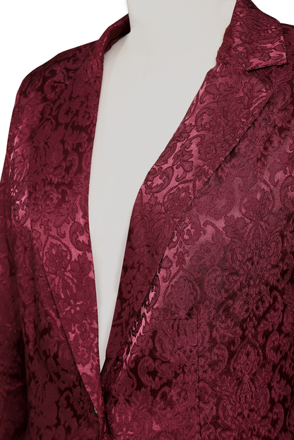 Satijnen Jacquard Blazer – Luxe Comfort en Tijdloze Elegantie voor Elke Gelegenheid