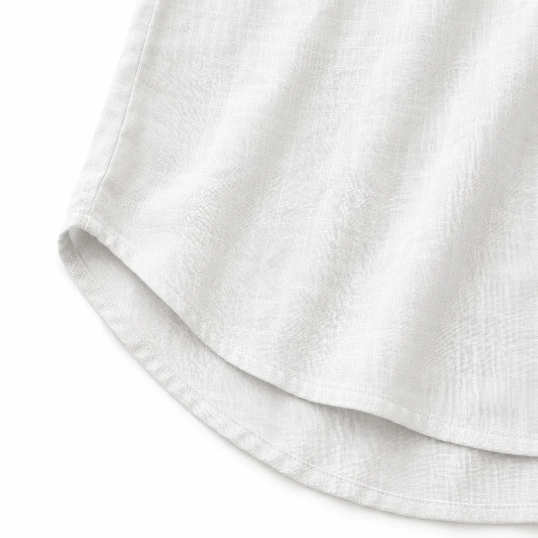 Mouwloze top dames in linnenlook - detailfoto