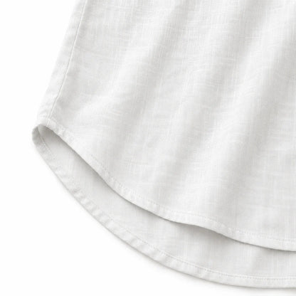Mouwloze top dames in linnenlook - detailfoto