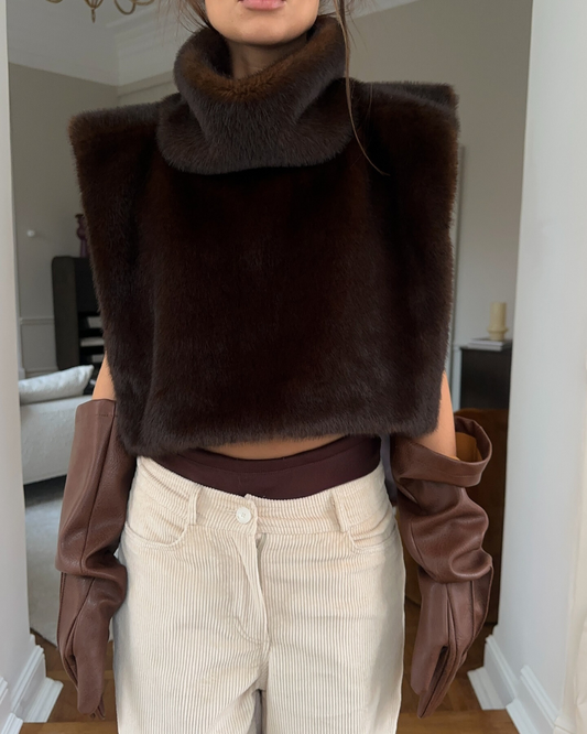 Faux Fur Turtleneck Vest - Dames - Zacht en Elegant met Luxe Look