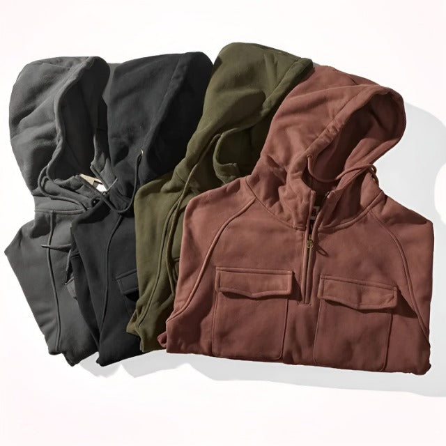 Warme Premium Hoodie voor de Winter - Katoenmix met Fleece Voering en Capuchon