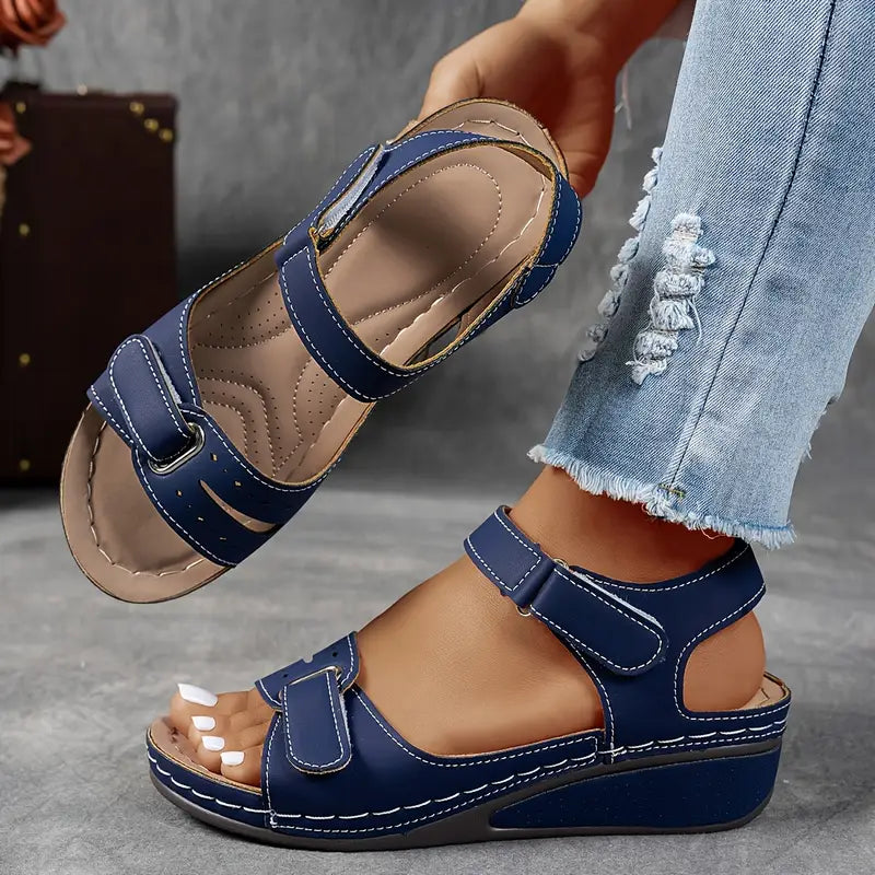 Orthopedische sandalen khaki dames wiggehak - casual zomerse stijl
