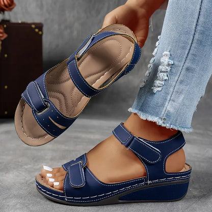 Orthopedische sandalen khaki dames wiggehak - casual zomerse stijl