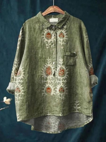 Bloemenblouse dames kantoorlook gecombineerd met broek